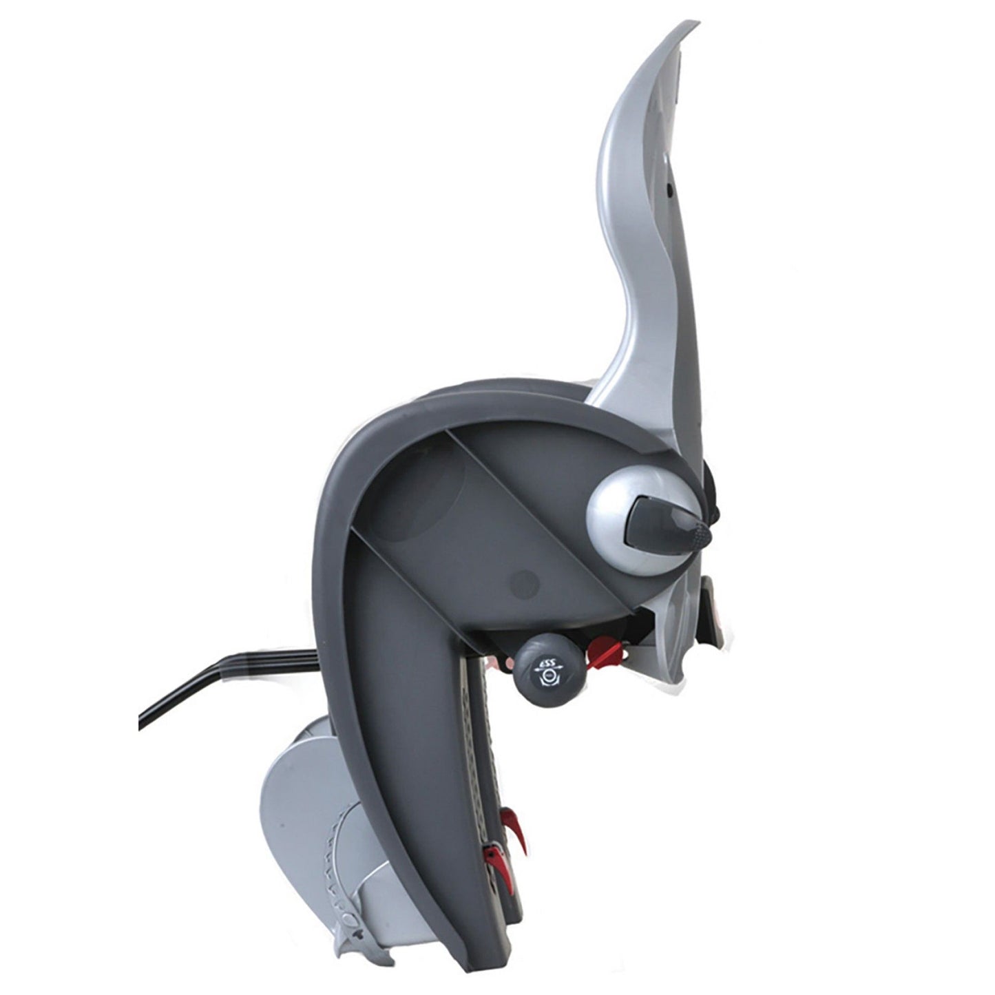 Polisport kinderzitje achter wallaby-evo deluxe - donkergrijs zilver - met framemontage (ff)