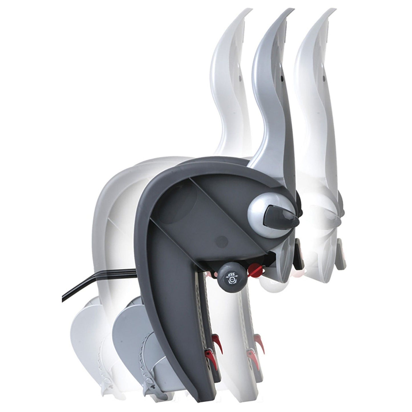 Polisport kinderzitje achter wallaby-evo deluxe - donkergrijs zilver - met framemontage (ff)