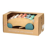 Houten trekvoertuig xylofoon - afbeelding 2