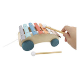 Houten trekvoertuig xylofoon - afbeelding 3