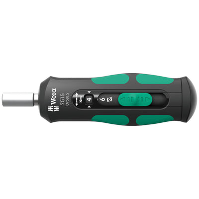 Wera 7515 kraftform safe-torque speed draaimomentschroevendraaier, 2-6 nm, 1 4 x 2,0 nm x 3,0 nm x 4,0 nm x 5,0 nm x 6,0 nm x 147.5 mm - 05075815001
