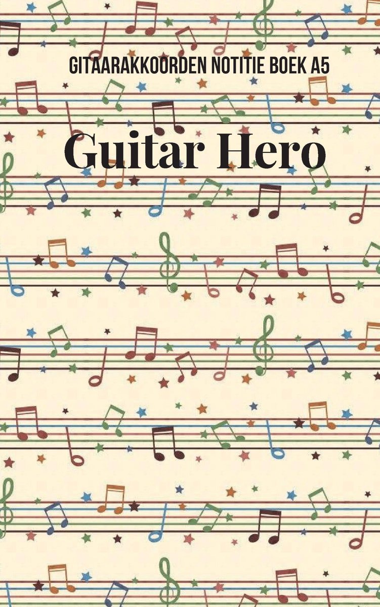 Gitaarakkoorden notitieboek a5 guitar hero