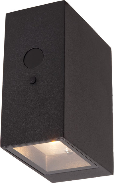 Lucide bolton - wandlamp - zonne-energie - led dimbaar - 1x1w 3000k - ip54 - beweging dag nacht sensor - zwart