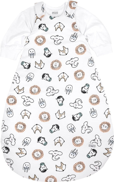 Meyco baby animal baby slaapzak rond tweedelig - multicolour - 74 80 - 2.5 tog