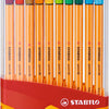 Stabilo point 88 colorparade fineliners oranje rood - 20dlg.