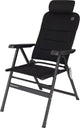 campingstoel Chateau 123 x 48 cm aluminium zwart