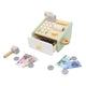 Lobbes houten speelgoedkassa met accessoires