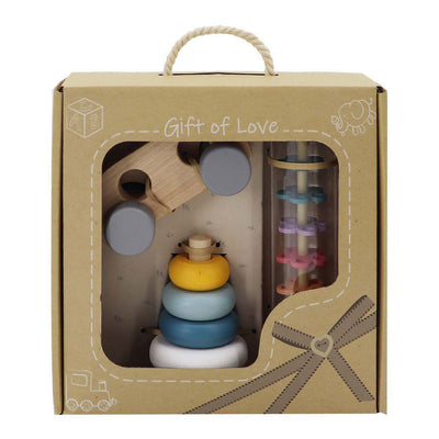 Houten babyspeelgoed speelset, set van 3