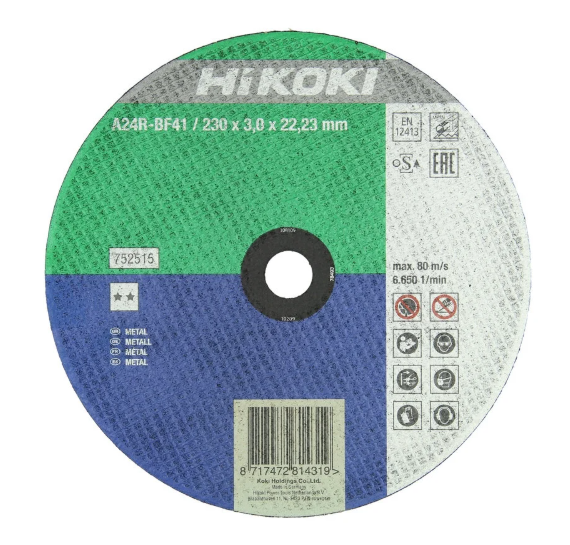 Hikoki accessoires doorslijpschijf 115x2,5mm vlak voor metaal - 752511