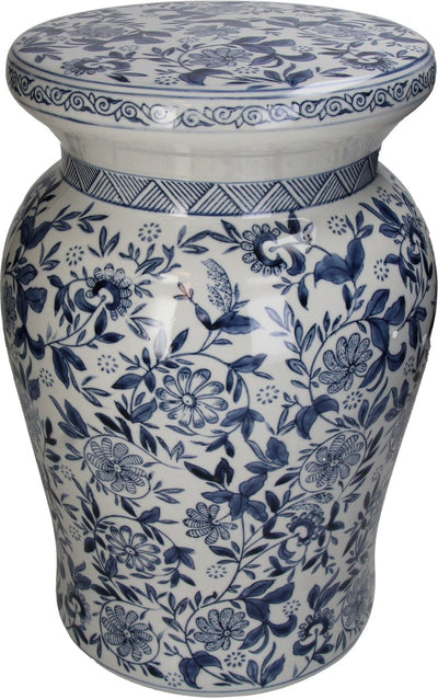 Hd collection tafel porselein blauw 27x27x41,5cm