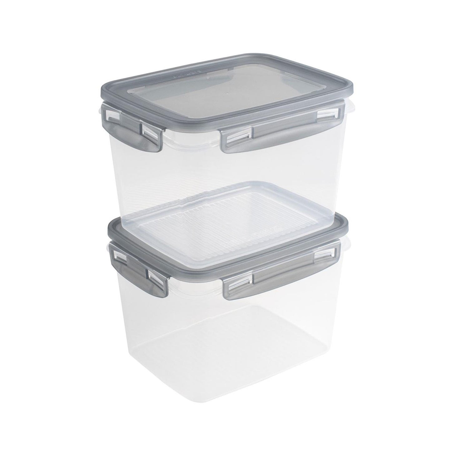 Sunware club cuisine diepvriesdozenset met clips set van 2 1,9l transparant grijs