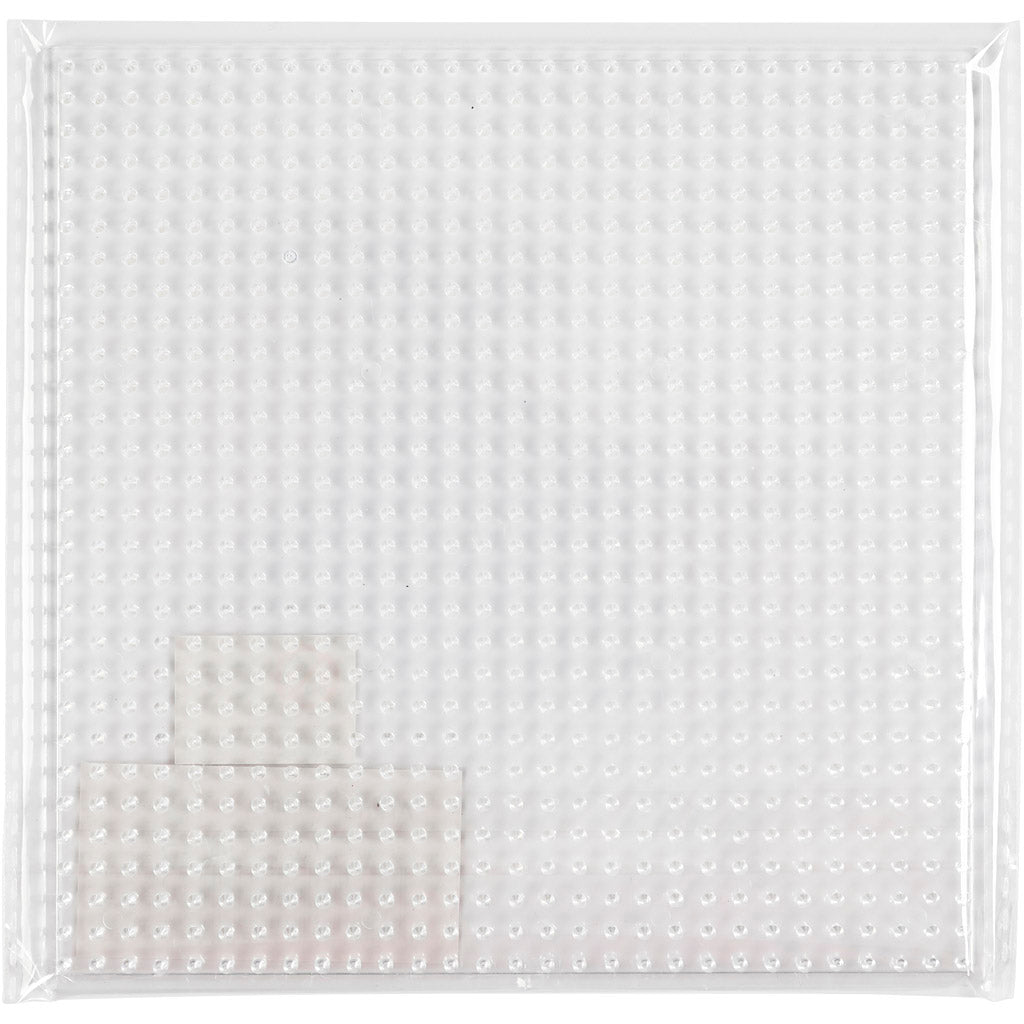 Creativ company strijkkralenbordje vierkant helder, 14,5 x 14,5cm