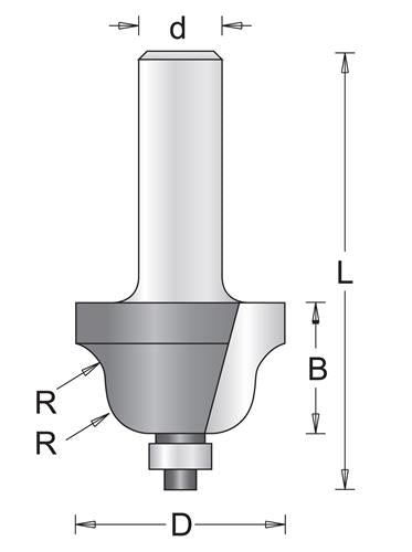 Hikoki ogiefrondfrees 25.4mm schacht=8mm+lager