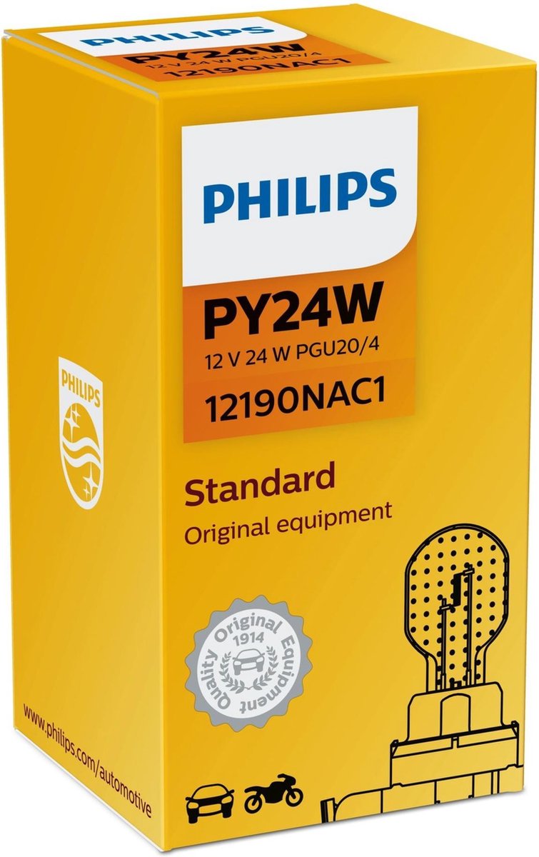 Philips standard py24w amber 12190nac1 - per stuk