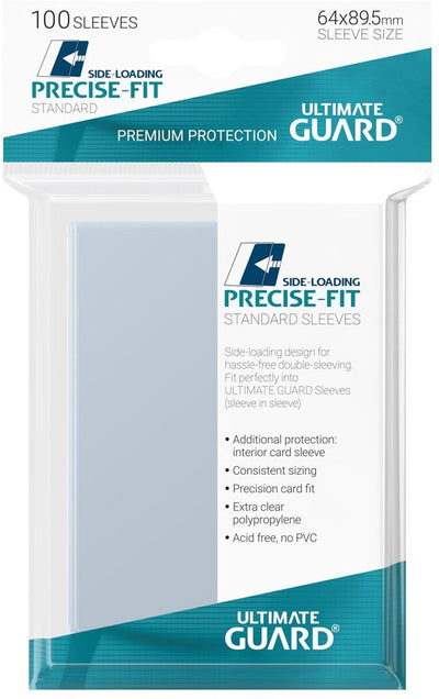 Ultimate guard precise-fit sleeves standard size (100) - side-loading