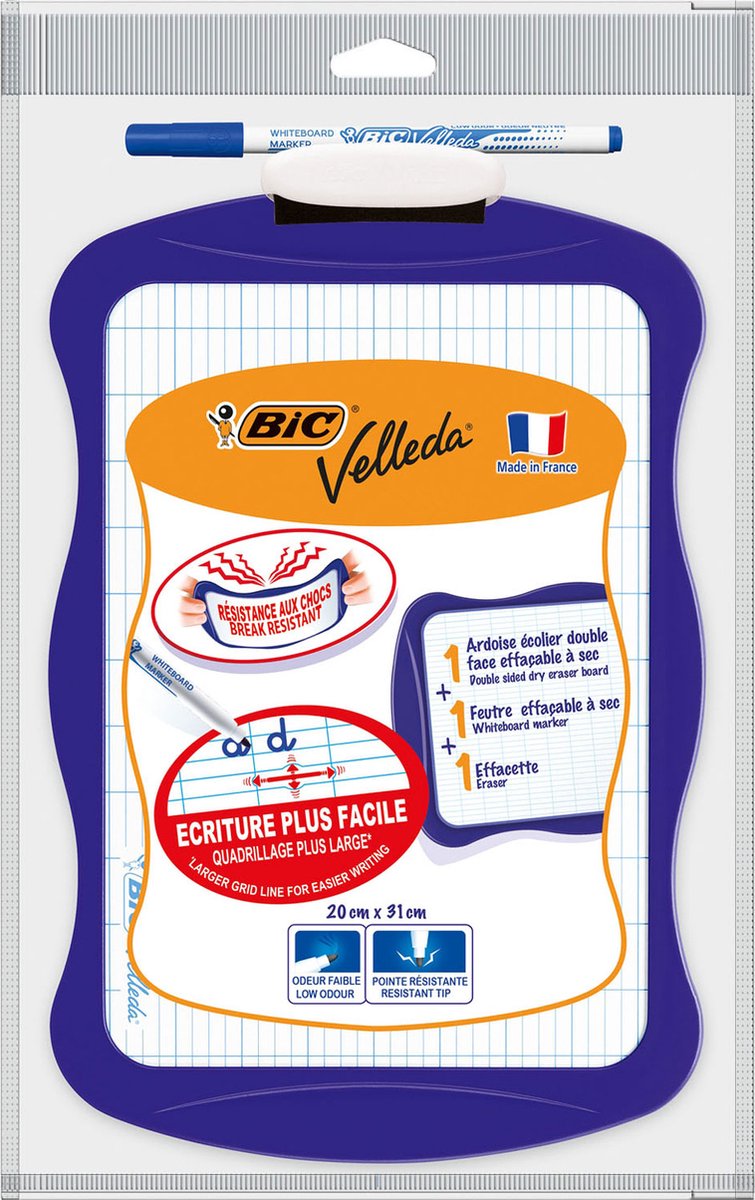 Bic velleda whiteboard met wisser en marker