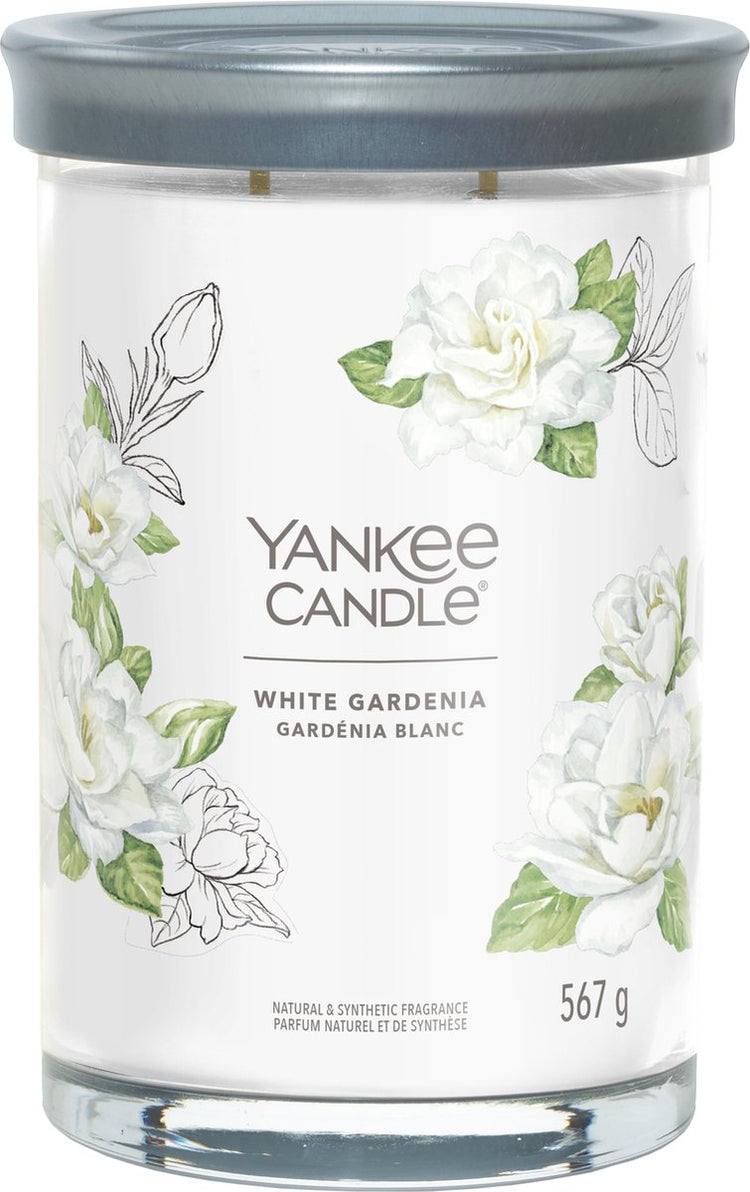 Yankee candle - white gardenia large tumbler geurkaars - 100 branduren - twee lonten