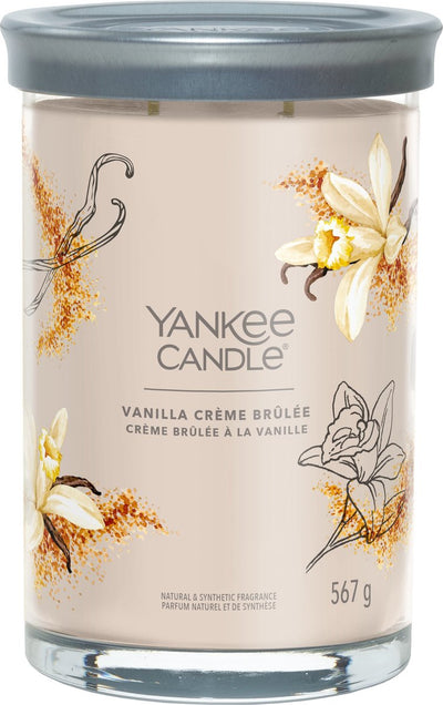 Yankee candle - vanilla crème brûlée large tumbler geurkaars - 100 branduren - twee lonten