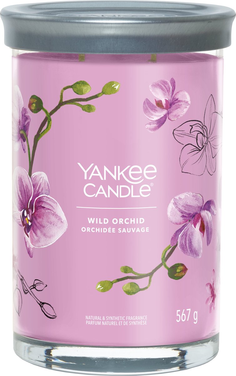 Yankee candle - wild orchid large tumbler geurkaars - 100 branduren - twee lonten