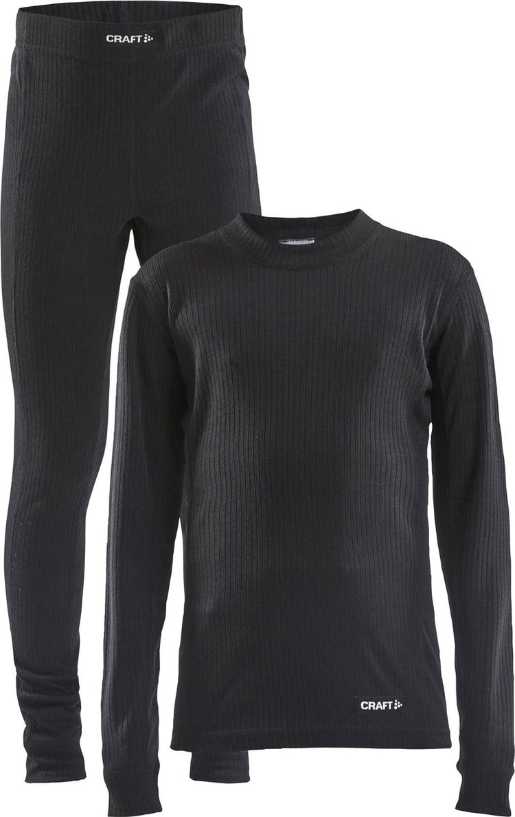 Craft core dry baselayer thermoset kids - zwart - maat 146