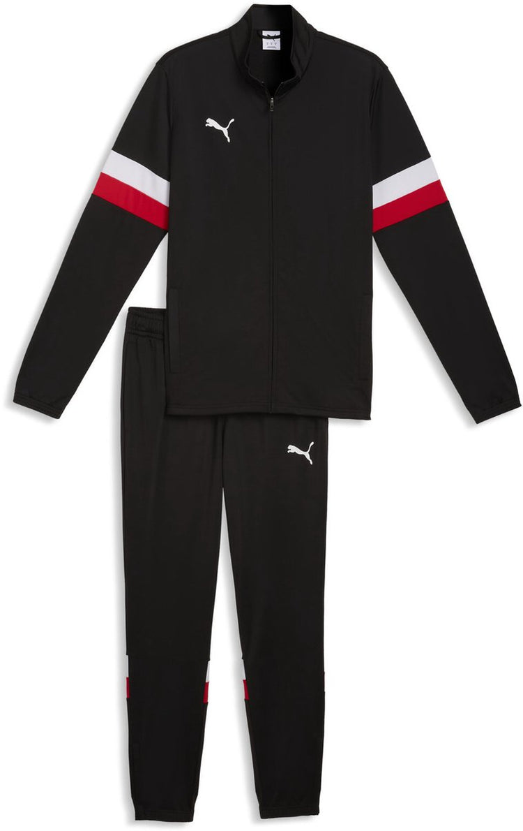 Puma individualrise tracksuit heren trainingspak - black- white- red