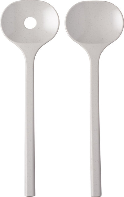 Mepal bloom saladebestek - 2-delig - pebble white - licht grijs