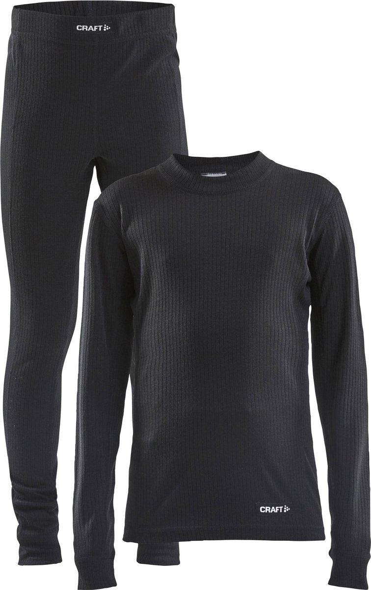 Craft core dry baselayer thermoset kids - zwart - maat 134