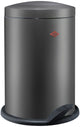 Wesco 116 (alpha) prullenbak | pedaalemmer | 13 liter | metaal - mat grafiet | vuilnisbak - made in germany