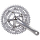 Mighty crankstel race 3 x 8 speed 30 42 52t aluminium - zilver