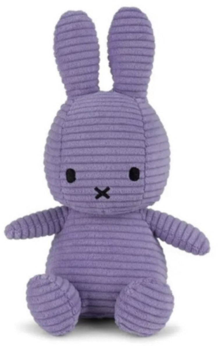 Nijntje corduroy knuffel - 23 cm - eco - dark purple