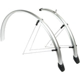 spatbordenset Rapido 28 inch 46 mm kunststof zilver - afbeelding 3