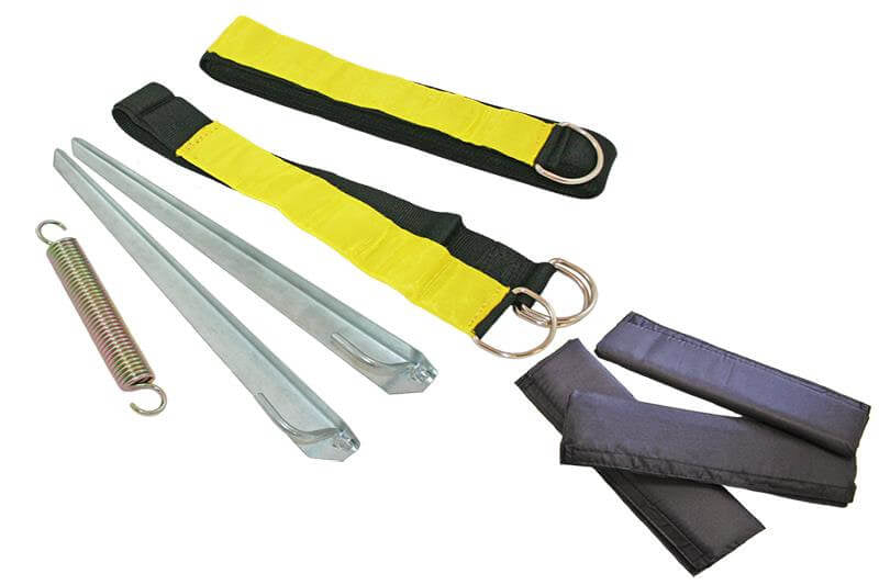 Tentsafe plus stormband voor over de voortent met fluorescerende banddelen en beschermhoezen set