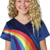 K3 verkleedaccessoire - pruik julia - met glitter extensions en speld