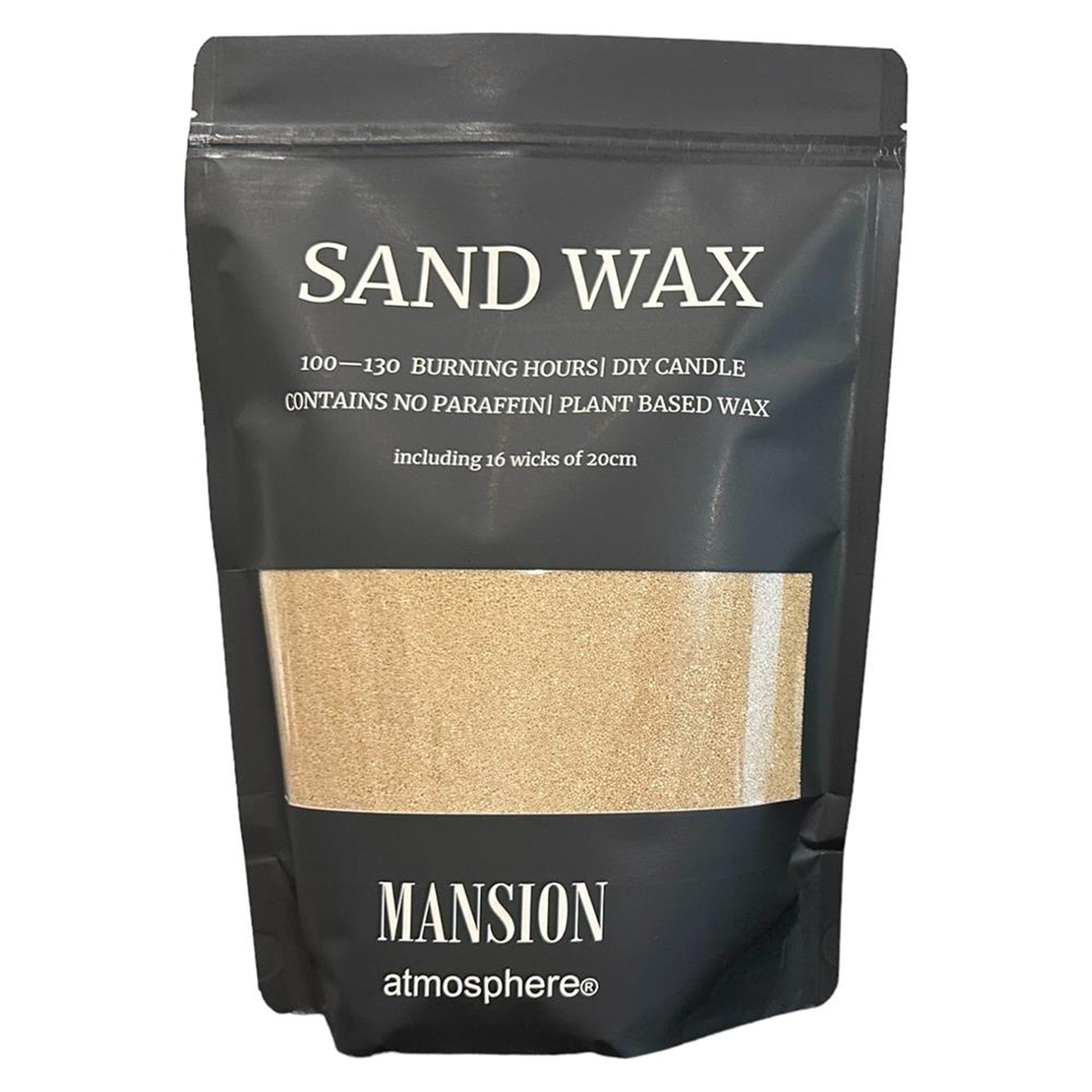 Mansion atmosphere sand wax bruin 1kg ziplock zak met 16 lonten