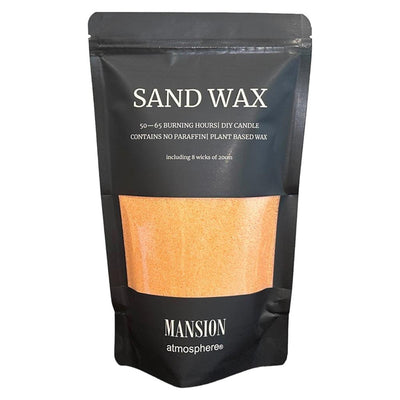 Mansion atmosphere sand wax oranje 500g ziplock zak met 8 lonten