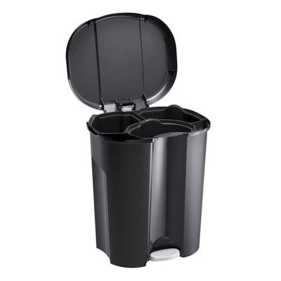 Rotho trio afvalemmer 10l + 2x15l zwart