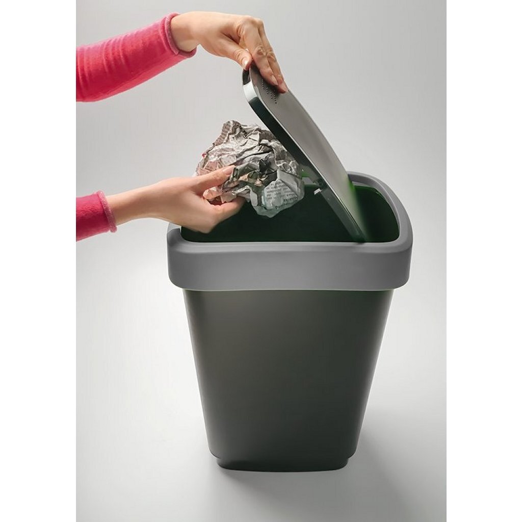 Rotho twist afvalbak 50l zwart