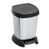 Rotho paso pedaalemmer 6l zilver metallic