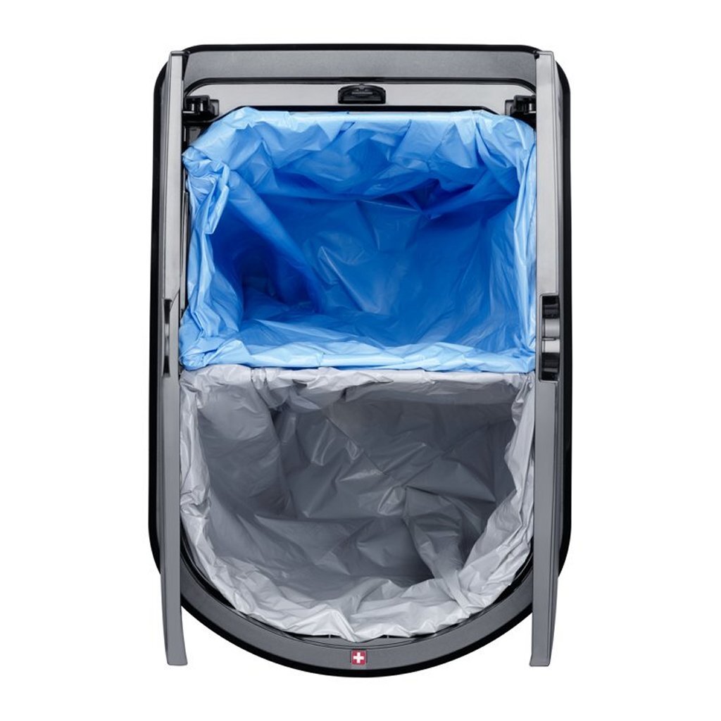Rotho paso duo pedaalemmer 50l zilver metallic