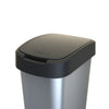 Rotho twist afvalbak 50l zilver metallic