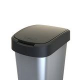 Rotho twist afvalbak 50l zilver metallic - afbeelding 2