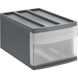 Rotho systemix design ladekast 39.5x25.5x20.3 cm antraciet - afbeelding 1
