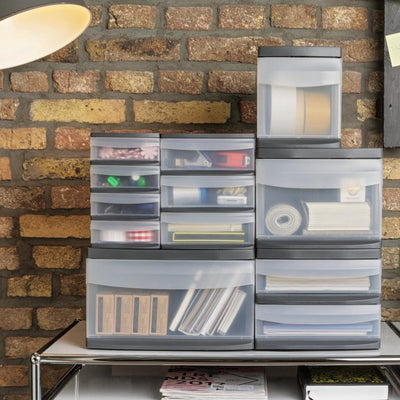 Rotho systemix design ladekast 39.5x25.5x20.3 cm antraciet