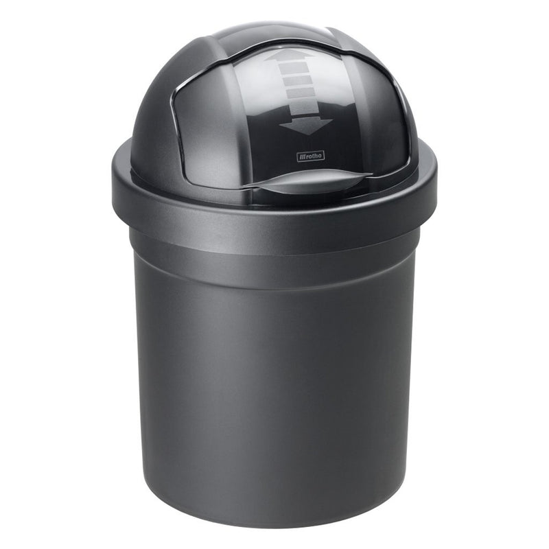 Rotho roll bob afvalemmer 10l zwart