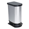 Rotho paso pedaalemmer 50l zilver metallic