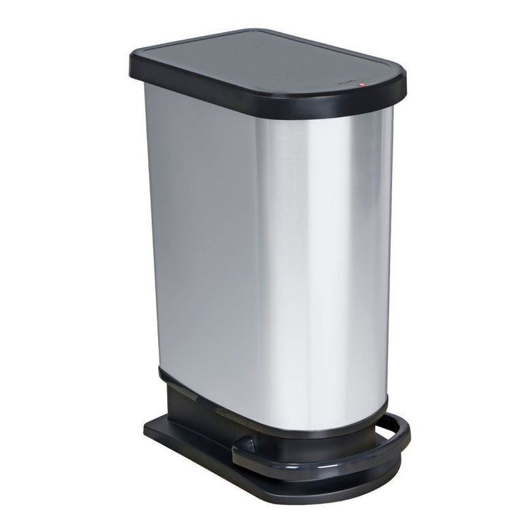 Rotho paso pedaalemmer 50l zilver metallic