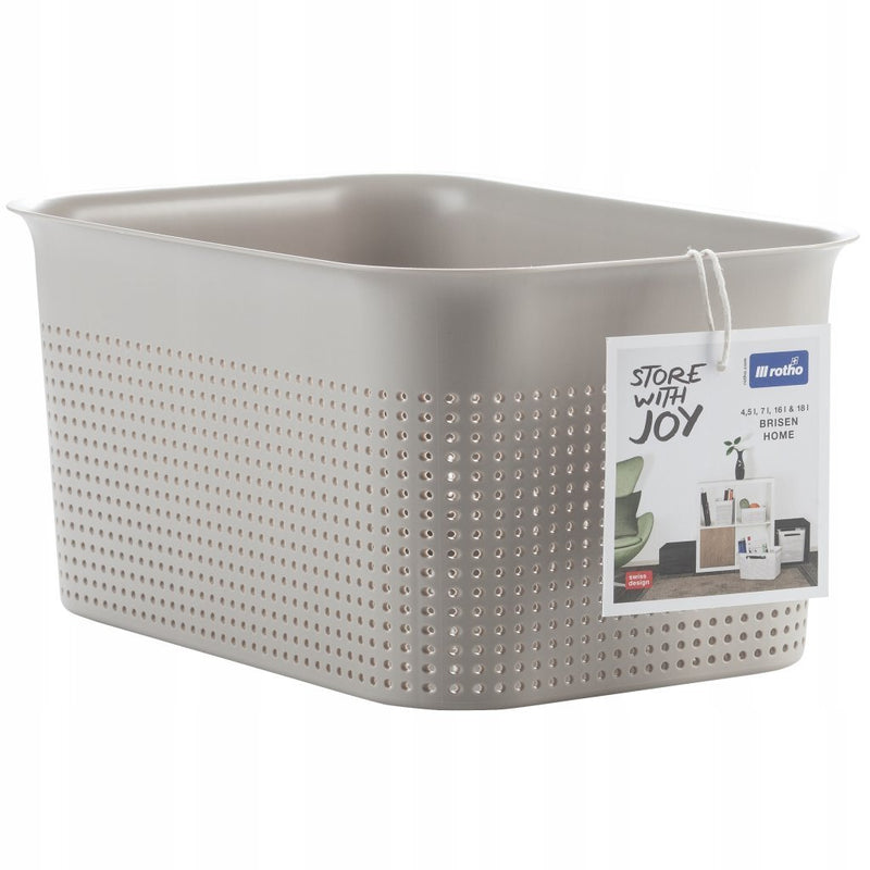 Rotho brisen opbergmand 26.2x18x13 cm 4.5l cappuccino