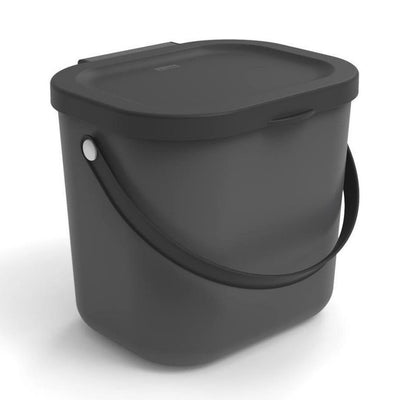 Rotho albula afvalscheiders - gft afvalbak - 6l - zwart