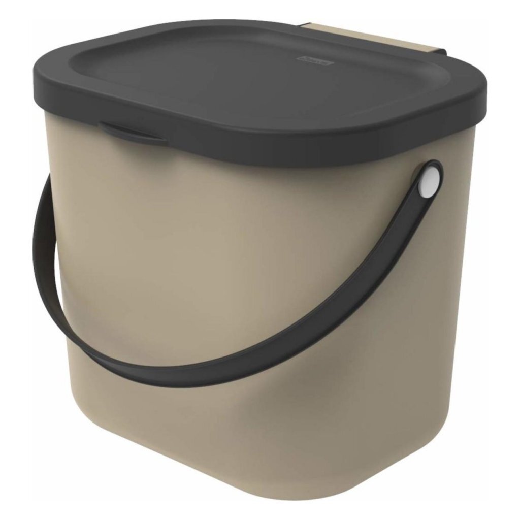 Rotho albula afvalscheiders - gft afvalbak - 6l - cappuccino