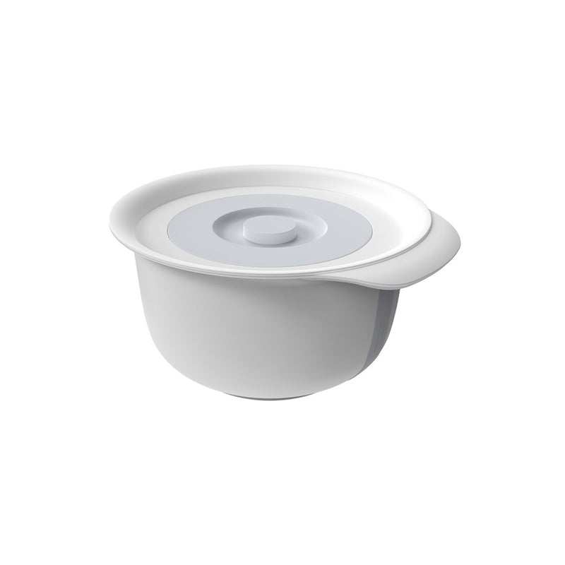 Rotho fresh beslagkom met spatdeksel 4l cool grey